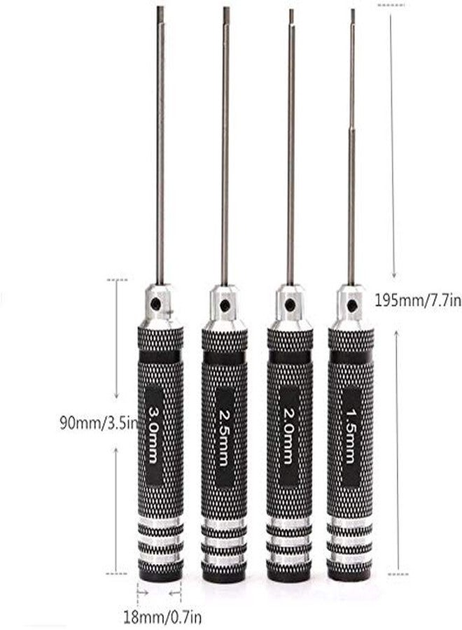 ريس 52 مجموعة أدوات إصلاح مفكات سداسية REES52 مكونة من 4 قطع بأحجام 1.5 مم / 2 مم / 2.5 مم / 3.0 مم - Image 2